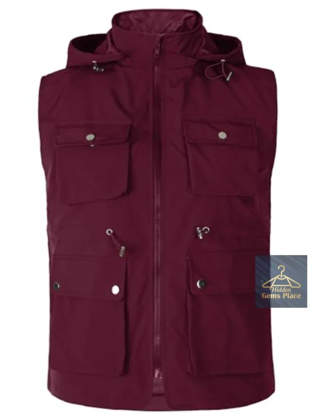 Women's Packable Military Utility Vest Windbreaker Waterproof Cargo with